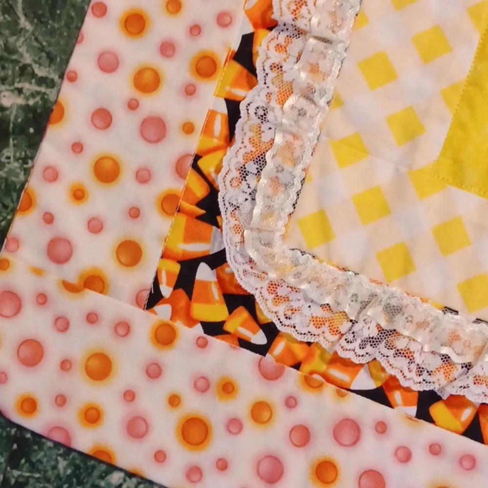 Handcrafted baby blanket carrier cover or wall decor
